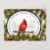 クリスマス(鳥)ショウジョウコウカンチョウはがカスタムき() ポストカード (裏面)
