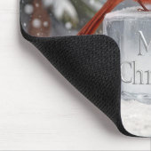 クリスマス（鳥）ショウジョウコウカンチョウオンアイスブロック マウスパッド (コーナー)