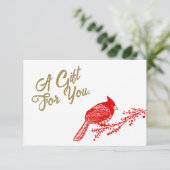 クリスマス（鳥）ショウジョウコウカンチョウギフト券 (スタンド正面)