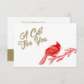 クリスマス（鳥）ショウジョウコウカンチョウギフト券 (正面/裏面)