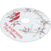 クリスマス(鳥)ショウジョウコウカンチョウツリースカート ブラッシュドポリエステルツリースカート (アングル)