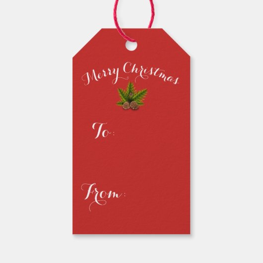 クリスマス（鳥）ショウジョウコウカンチョウバードギフトラベル ギフトタグ (裏面)