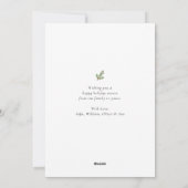 クリスマス(鳥)ショウジョウコウカンチョウバードノンフォトホリデーカード シーズンカード (裏面)