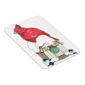 クリスマス（鳥）ショウジョウコウカンチョウバードフレキシブルマグネット マグネット (右側)