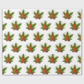 クリスマス(鳥)ショウジョウコウカンチョウバードラッピング紙 ラッピングペーパー (フラット)