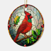 クリスマス（鳥）ショウジョウコウカンチョウバード セラミックオーナメント (左)