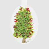 クリスマス（鳥）ショウジョウコウカンチョウロビチュードオーナメント オーナメント (正面)