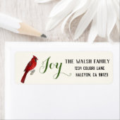 クリスマス（鳥）ショウジョウコウカンチョウ差出人住所 ラベル (インサイチュ)