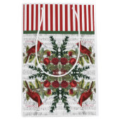 クリスマス（鳥）ショウジョウコウカンチョウ抱き枕 ミディアムペーパーバッグ (正面)