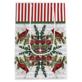 クリスマス（鳥）ショウジョウコウカンチョウ抱き枕 ミディアムペーパーバッグ (裏面)