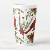クリスマス(鳥)ショウジョウコウカンチョウ カフェラテマグ (正面)