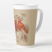 クリスマス（鳥）ショウジョウコウカンチョウ カフェラテマグ (右アングル)