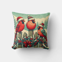 クリスマス（鳥）ショウジョウコウカンチョウ クッション