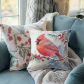 クリスマス（鳥）ショウジョウコウカンチョウ クッション