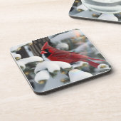 クリスマス（鳥）ショウジョウコウカンチョウ コースター (左側)