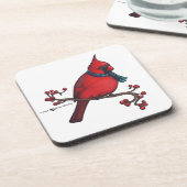 クリスマス（鳥）ショウジョウコウカンチョウ コースター (左側)