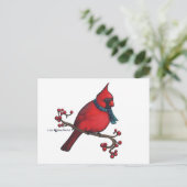 クリスマス(鳥)ショウジョウコウカンチョウ シーズンポストカード (スタンド正面)