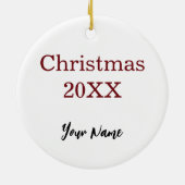 クリスマス(鳥)ショウジョウコウカンチョウ セラミックオーナメント (裏面)