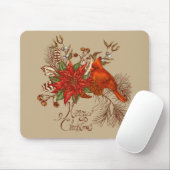 クリスマス（鳥）ショウジョウコウカンチョウ マウスパッド (マウス)