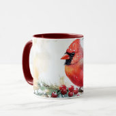 クリスマス（鳥）ショウジョウコウカンチョウ マグカップ (正面左)