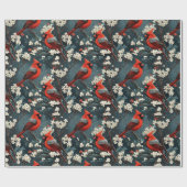 クリスマス（鳥）ショウジョウコウカンチョウ ラッピングペーパー (フラット)