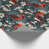 クリスマス（鳥）ショウジョウコウカンチョウ ラッピングペーパー (角)
