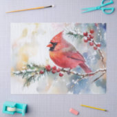 クリスマス(鳥)ショウジョウコウカンチョウ 薄葉紙 (クラフト)