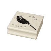 クリスマス（鳥）ショウジョウコウカンチョウ～言葉または言葉なし～パーソナライズ ラバースタンプ (スタンプ)