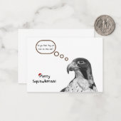 クリスマス《鳥》ハヤブサノートカード ノートカード (正面/裏面インサイチュ)