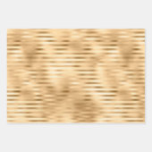 クリスマス 鹿の模様 緑 金 ラッピングペーパーシート (正面3)