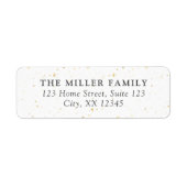 クリスマス、黄金の星 ラベル (正面)