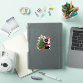 クリスマス 黒猫 サンタ帽 木のネズミ シール (iPadカバー)