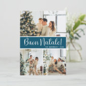 クリスマス　４つの写真が載ったホリデーカード シーズンカード (スタンド正面)