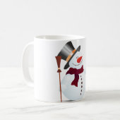 クリスマス/Ｘマスの雪だるま コーヒーマグカップ (正面左)