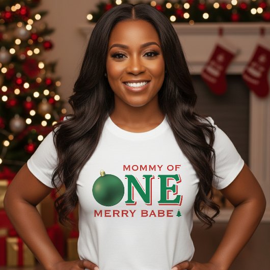 クリスマス 1歳の誕生日パーティーのママ Tシャツ