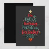 クリスマス（12月25日）の朝だけは元気な私 招待状 (正面/裏面)