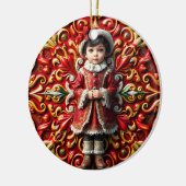 クリスマス～19世紀の子～ セラミックオーナメント (左)