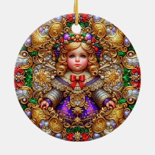 クリスマス～19世紀の子～ セラミックオーナメント (裏面)