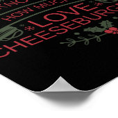 クリスマス 2025 チーズバーガーTシャツ 楽しいコンフォ ポスター (角)