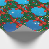 クリスマス（30"X60') リース ラッピングペーパー (角)