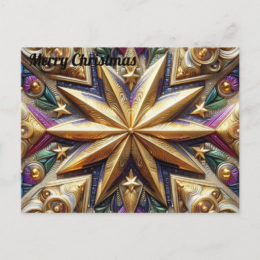 クリスマス~3D星模様~ ポストカード (正面)