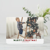 クリスマス 4 枚の写真 ホリデー カード (スタンド正面)