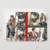 クリスマス 4 枚の写真 ホリデー カード (裏面)