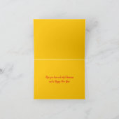 クリスマス 5つのろうそく 紙の切り抜き アート ホリデー カード (内部)