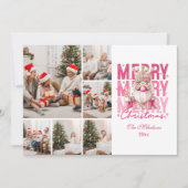 クリスマス 6枚の写真 ビンテージ ピンクのくるみ割り人形 (正面)