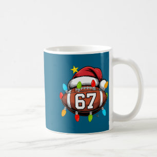 クリスマス 67 メメ フットボール サンタ帽子 おもしろ Xmas ボー コーヒーマグカップ