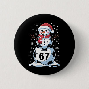 クリスマス 67 メモ サッカー 雪だるま ツリー おもしろ Xmas B 缶バッジ