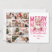 クリスマス 8 枚の写真 ヴィンテージ ピンクのくるみ割り人形 (正面)