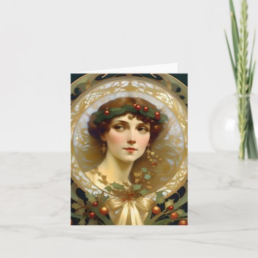 クリスマス – AI -アールヌーボー- B カード (正面)