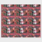 クリスマス- Amicheのプードル- Tinkerbellのマルチーズ ラッピングペーパー (フラット)